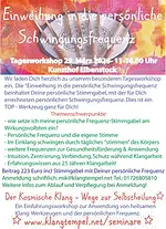 Der Kosmische Klang und Wege zur heilsamen Selbstanwendung – Einführungsworkshop: Einweihung in die persönliche Schwingungsfrequenz mittels Klanggabeln, Kristallinstrumente mit Manuela Ina Kirchberger & Thomas Plum