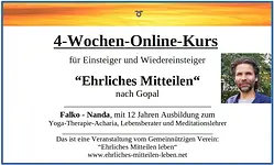 Beginn 4-Wochen-Online-Kurs „Ehrliches Mitteilen” nach Gopal für Einsteiger oder Wiedereinsteiger – Sonntagsgruppe mit Annette & Falko