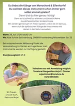 Gemeinsamen Spielen von Elfenharfen und Monochorden mit Anja Christine Zimmer & Petra