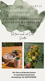 Wonne Weiberkreis „Lugnasadh – Die Ernte meines Jahres” mit gemeinsamem Essen mit Sandra Schneider
