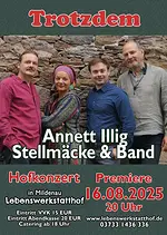 Hof-Konzert „Trotzdem“ mit Annett Illig, Stellmäcke & Bend