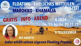 Floating und Ehrliches Mitteilen-Auszeit in MAROKKO GRATIS Online-Infoabend mit Annette und Zaida