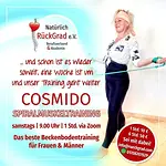 COSMIDO Online-Spiralmuskeltraining zu Hause oder unterwegs per Zoom mit Corina Wohlfeil-Großer
