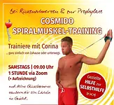 COSMIDO Online-Spiralmuskeltraining zu Hause oder unterwegs per Zoom mit Corina Wohlfeil-Großer