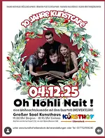 10 Jahre Kunstcafé – Oh Hohli Nait! eine Weihnachtskomödie mit dem Quartett DREIVIERTELAKT