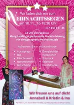 Wie laden Dich ein zum Weihnachtssegen mit Klang-Healing & Basar mit Annabell Möbius, Kristin & Ina