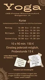 Yoga in Freital – Einstieg jederzeit möglich, auch spontane Einzelstunde mit Silke Vogel