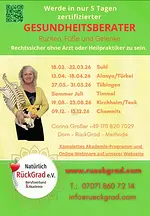 Ausbildung zum Gesundheitsberater für Rücken, Füße und Gelenke mit Corina Wohlfeil-Großer