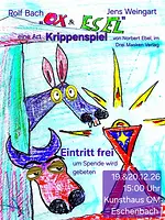 Ox & Esel – ein gewitztes Krippenspiel – Theater für kleine und große Kinder mit Rolf Bach & Jens Weingart