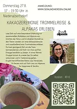 Kakaozeremonie Trommelreise, Qi Gong und Alpakas erleben mit Sandra & Lisa
