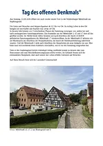 Tag des offenen Denkmals – Führungen und Gespräch am Sophiengrund