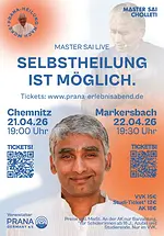 „Selbstheilung ist möglich” Live-Erlebnisabend mit Master Sai Cholleti