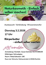 Naturkosmetik-Workshop: Körperbutter – einfach selber machen mit Susan Schröter