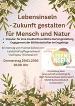 Vortrag Lebensinseln – Zukunft gestalten für Mensch und Natur (Insektenfreundliches Gärtnern) mit Yvonne Scholz