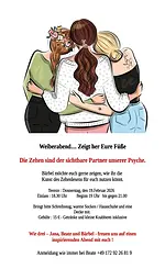 Weiberabend Thema: „Die Kunst des Zehenlesens“ Austausch und Verbindung schaffen mit Bärbel Espig, Beate Haustein & Jana Müller