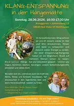 Klang-Entspannung  in der Hängematte mit Carina Leithold & Jens Müller