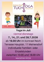 Yoga im Juli – individuelle Familienstunde auf der Terrasse mit Heike Seewald-Blunert