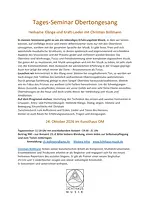 Tagesseminar Obertongesang – Heilsame Klänge und Kraft-Lieder mit Christian Bollmann