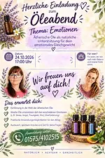 Öleabend: Thema: Emotionen – ätherische Äle als natürlich Unterstützung für dien emotionales Gleichgewicht mit Stefanie Zeun & Sandra Warg